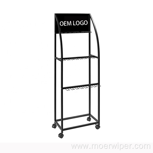 Metal Floor Wiper Blade Display Stand Rack